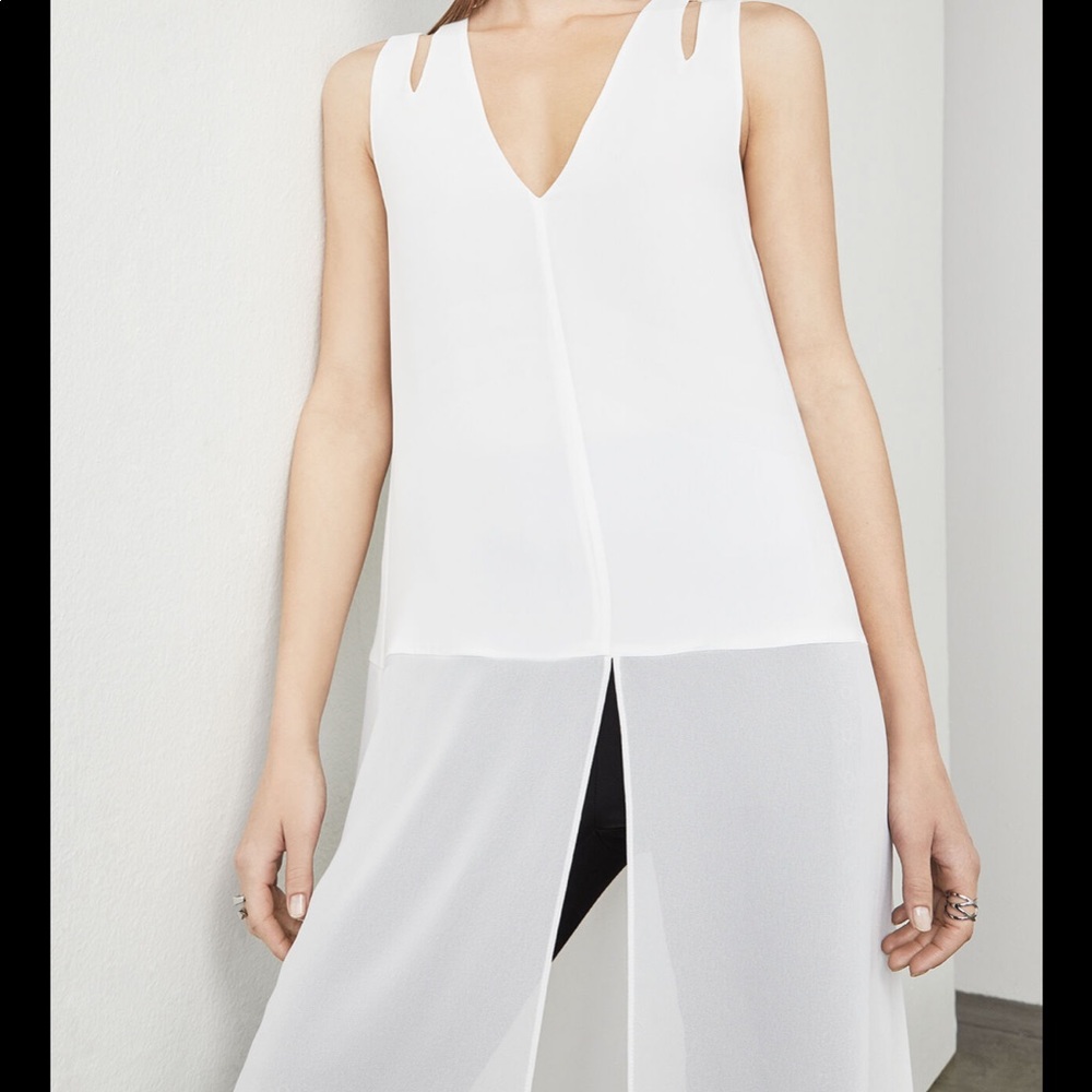 BCBGMAXAZRIA Kadie Cutout Tunic Top